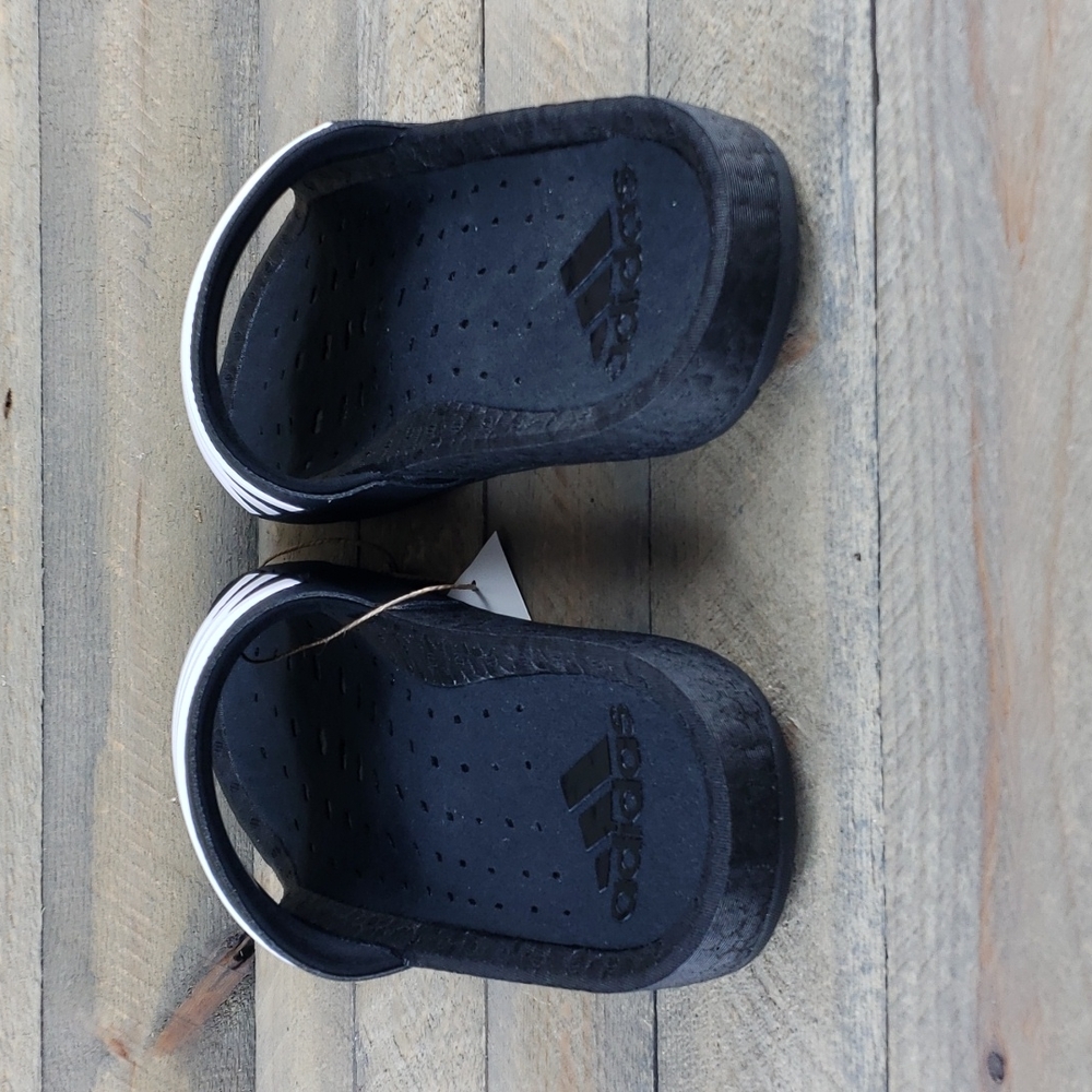 adidas Adilette Boost Men's Slides Sandals Black White Supreme Cushioning - Picture 8 of 9
